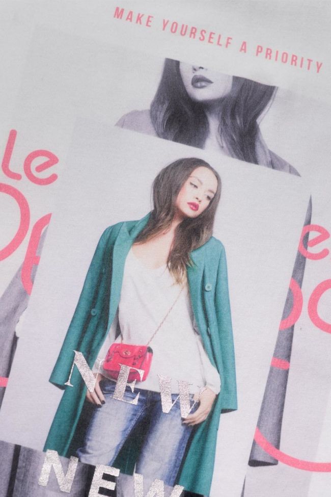 T-shirt Crystalg in weiß