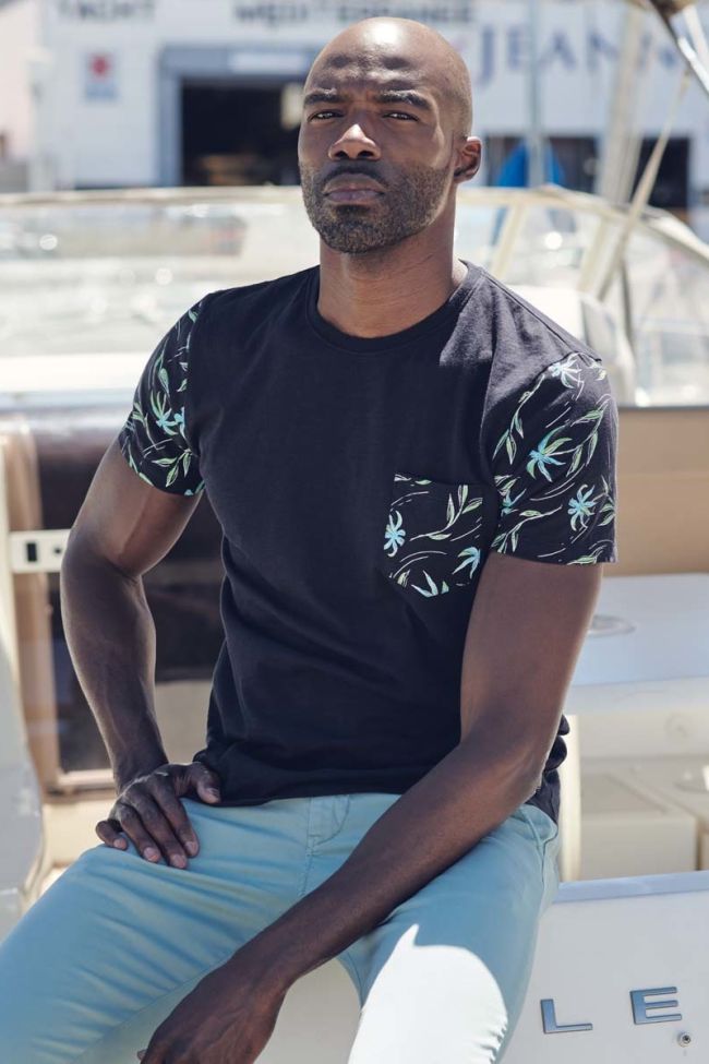 T-shirt Bazin in blau