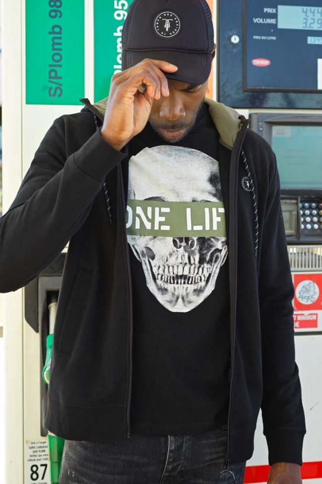 T-shirt Benton in schwarz