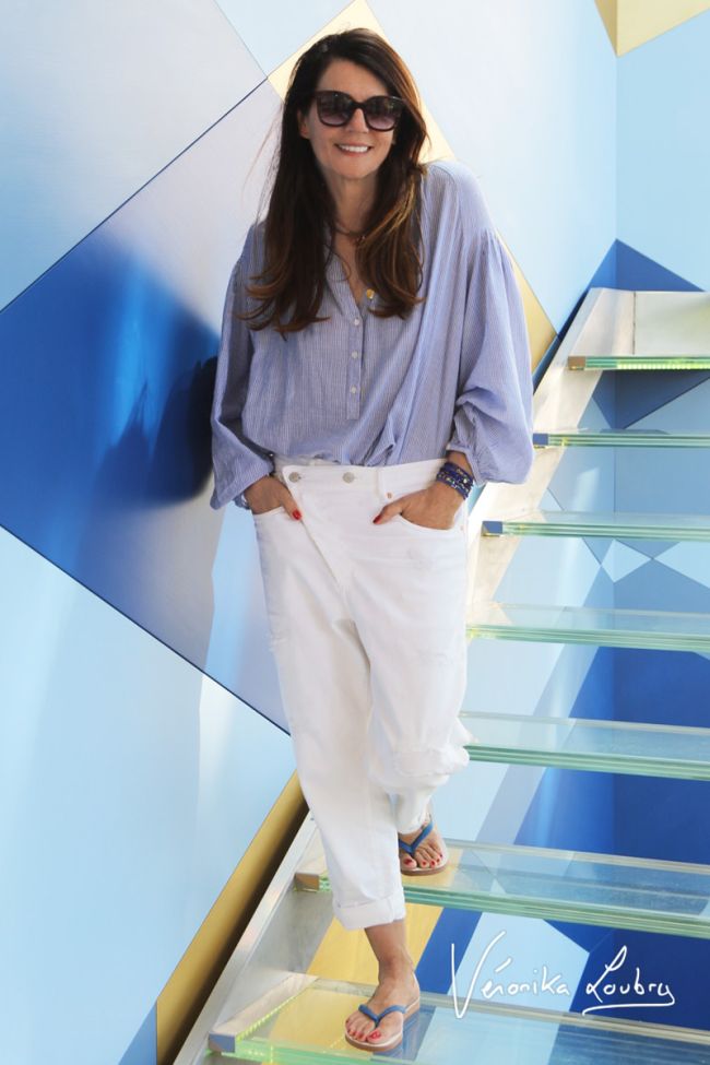 Marywhite Jeans destroy weiß 