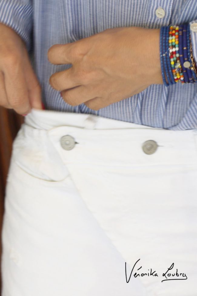 Marywhite Jeans destroy weiß 