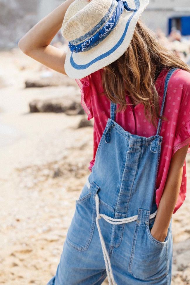 Latzhose Desk in blau