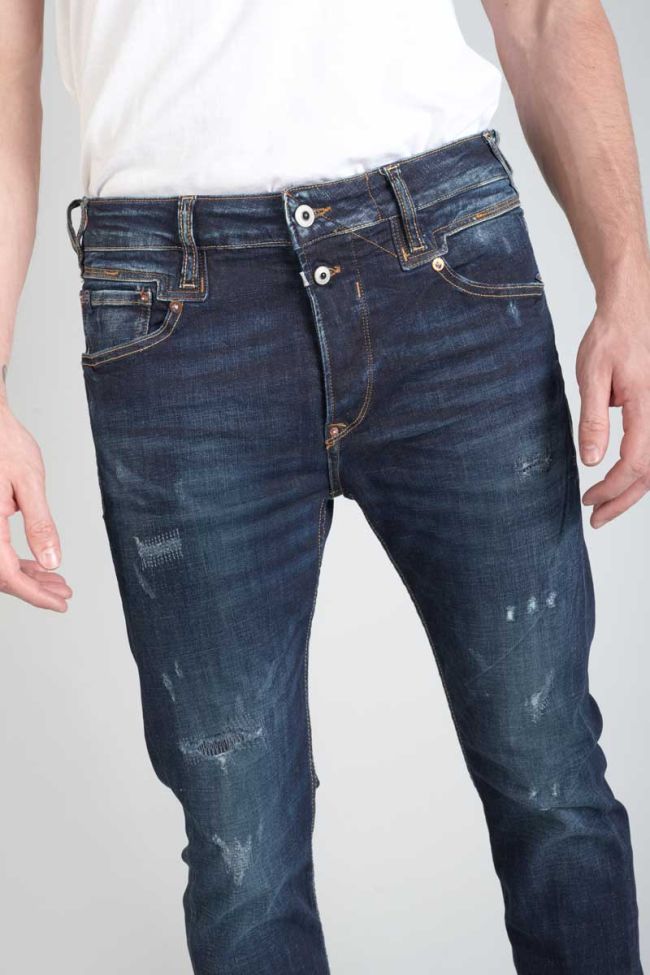 Jeans 900/16 tapered Raffi destroy blau-schwarz Nr.2
