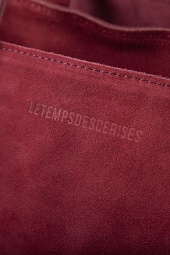 Tasche Astier aus bordeauxrotem Wildleder