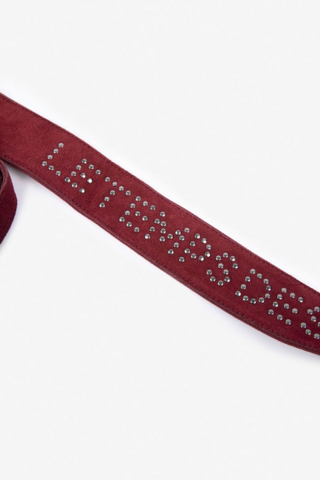 Tasche Astier aus bordeauxrotem Wildleder