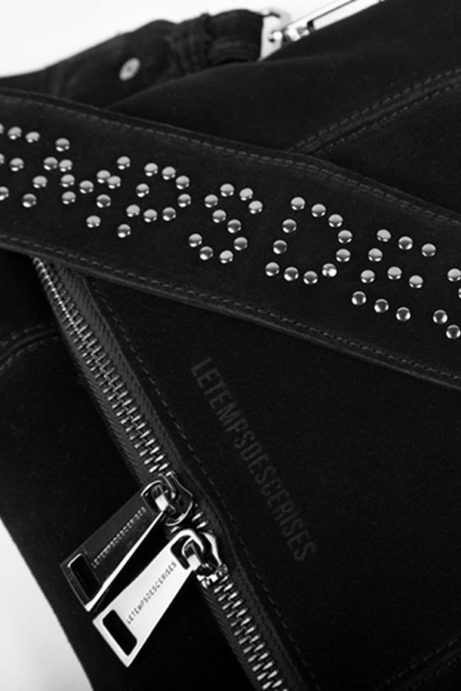 Tasche Leter aus schwarzem Wildleder