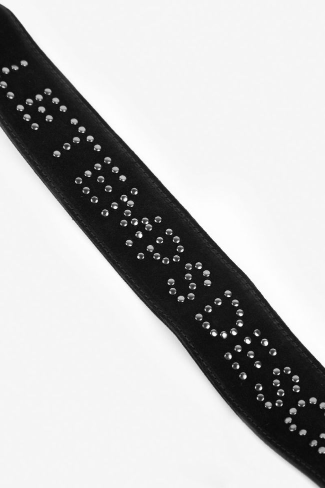 Tasche Leter aus schwarzem Wildleder