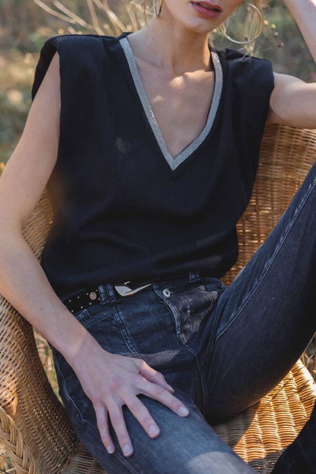 T-shirt Padow in schwarz