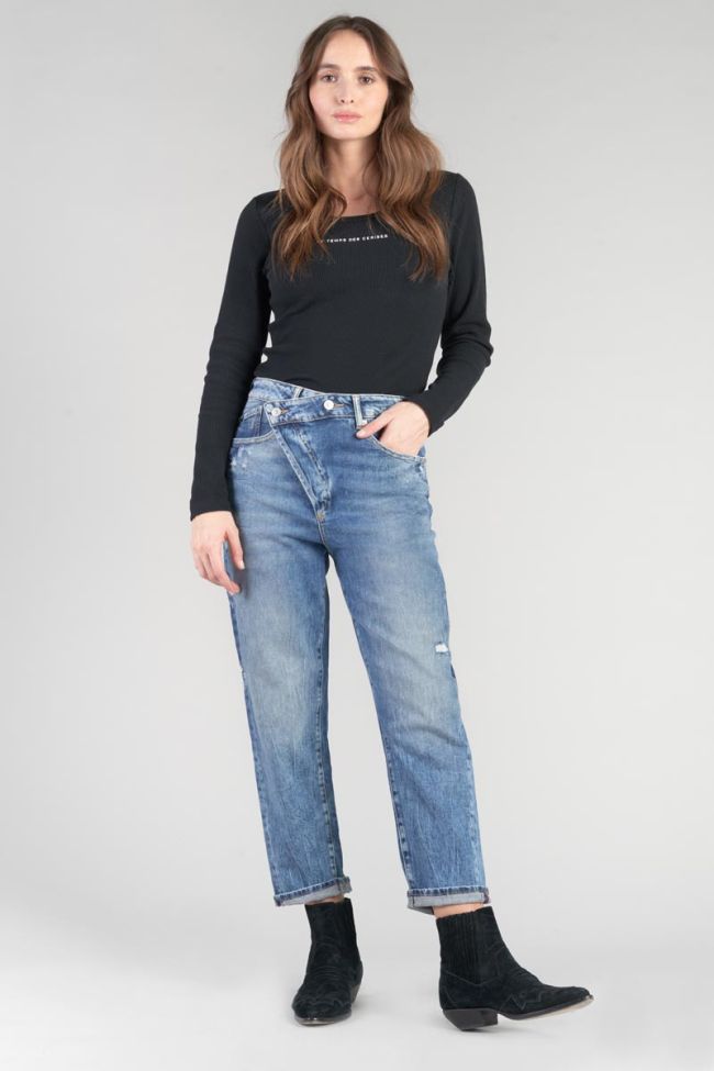 Jeans boyfit Cosy 7/8 destroy vintage blau Nr.4