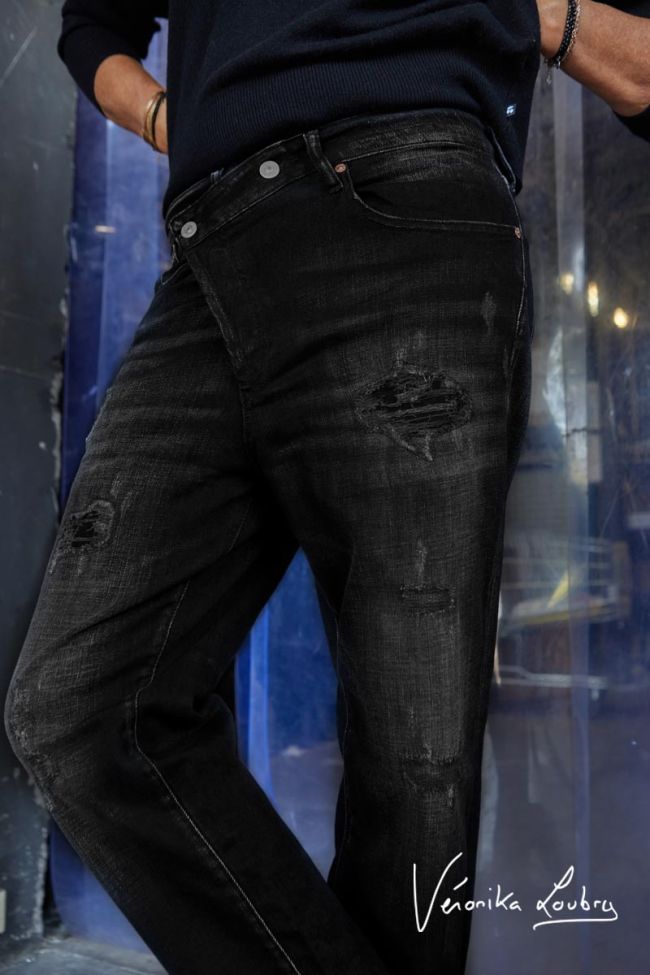 Mary black Jeans destroy schwarz Nr.1