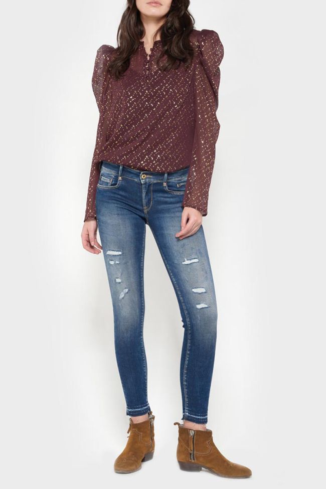 Talara Pulp Slim 7/8 jeans destroy vintage blau Nr.2