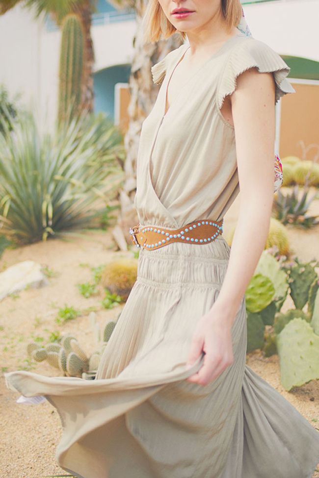 Langes kleid Mayas in grün