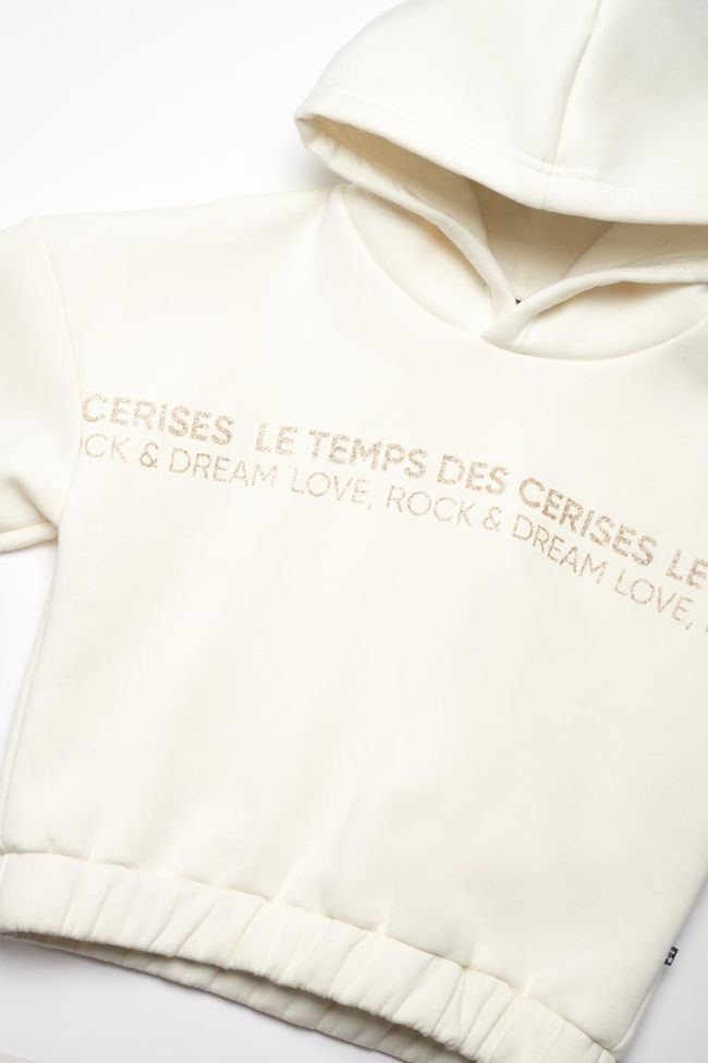 Kapuzen-sweatshirt Naturgi in weiß