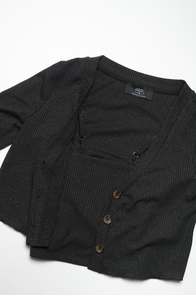 Top Zebragi in schwarz