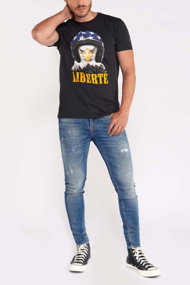 T-shirt Leaven in schwarz