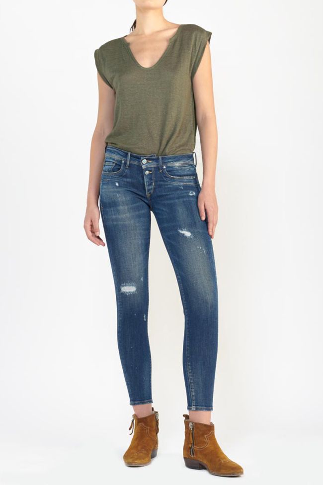 Jeans pulp slim Lise 7/8 destroy vintage blau Nr.2