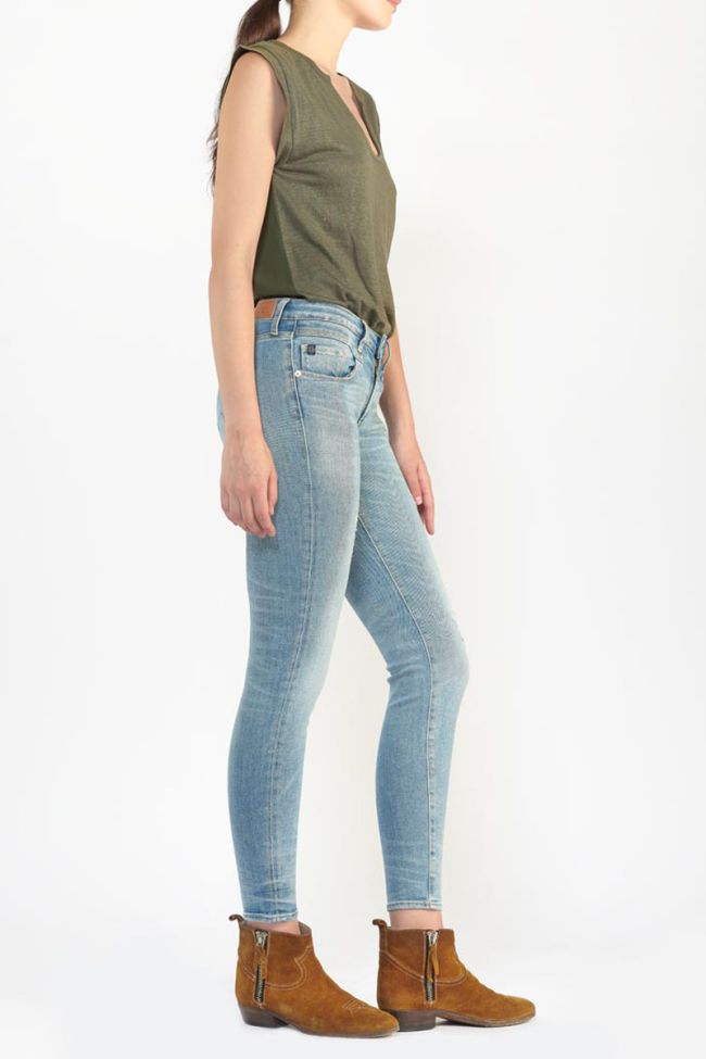 Jeans power skinny Wels 7/8 destroy blau Nr.4