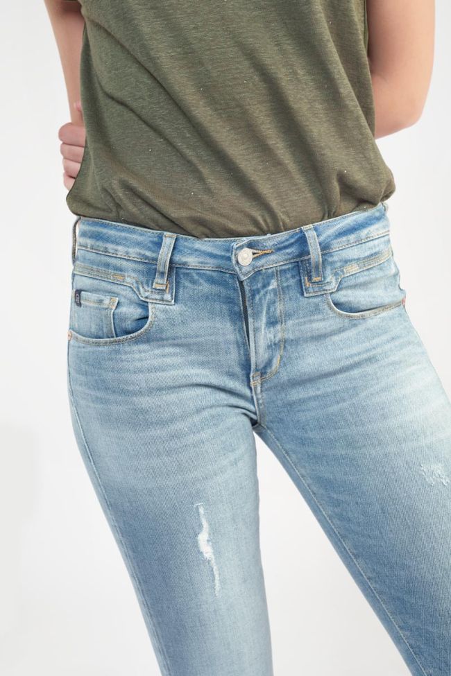 Jeans power skinny Wels 7/8 destroy blau Nr.4