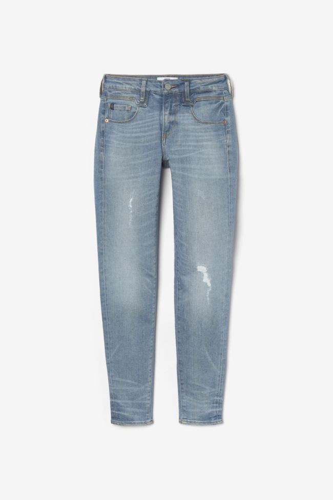 Jeans power skinny Wels 7/8 destroy blau Nr.4