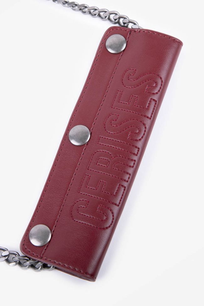 Mini Schultertasche Jade mit Plissee-Effekt in bordeauxrot