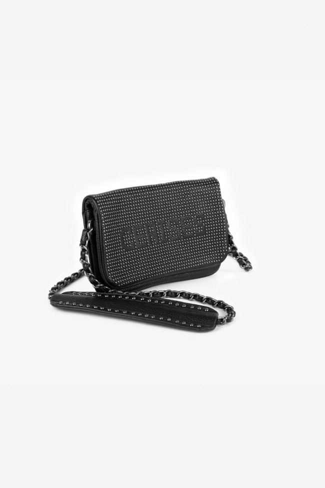 Schwarze Umhängetasche Mini Jade mit Nieten