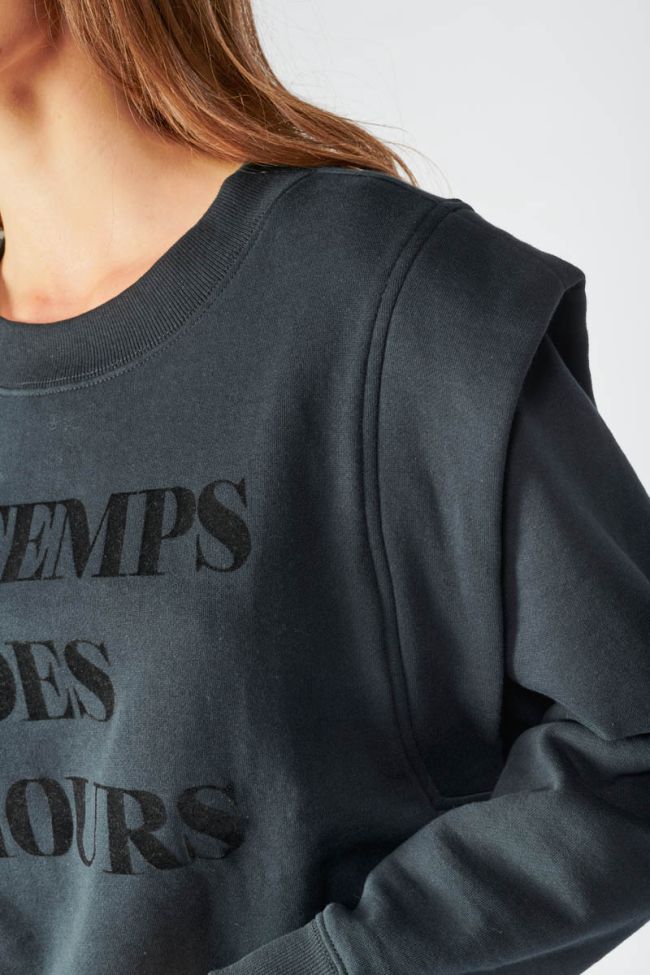 Sweatshirt Kilima in schwarz