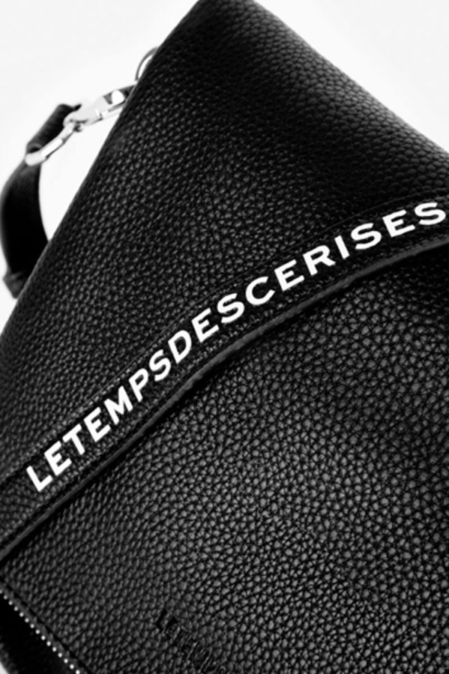 Schultertasche Leter mit Druck in schwarz