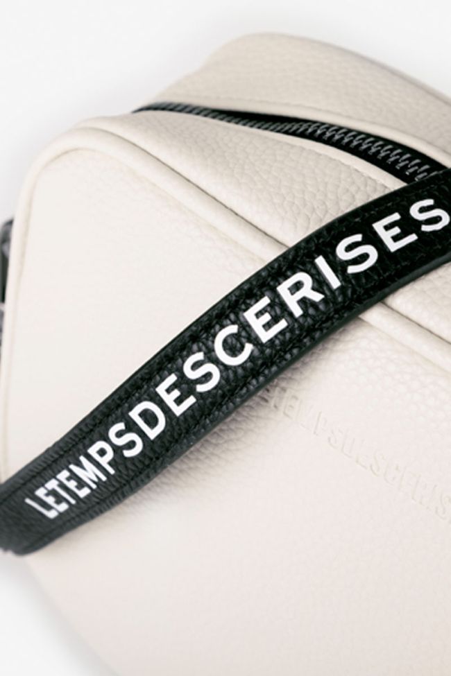 Schultertasche Lou mit Druck in beige