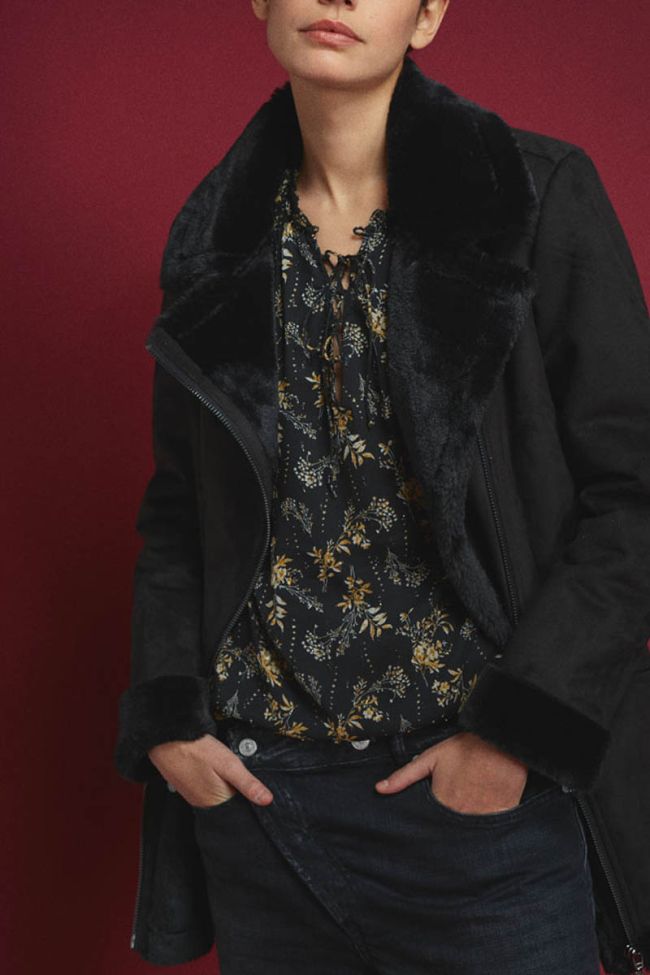 Mantel Orcha in schwarz