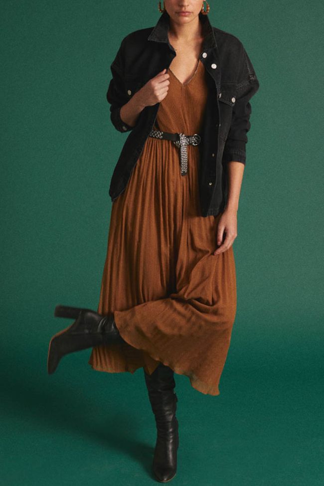 Langes kleid Toby in braun