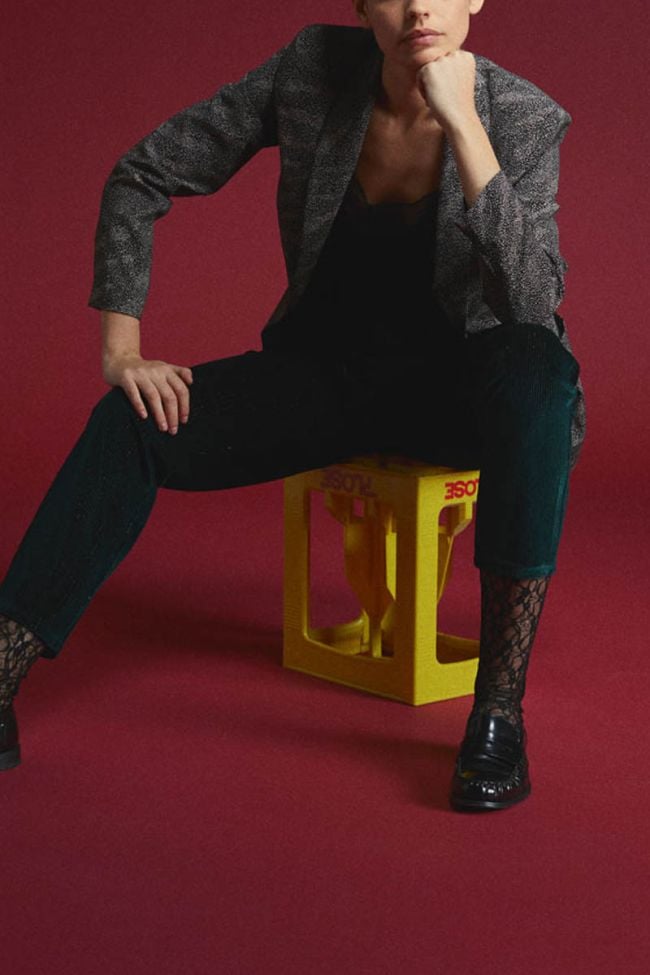 Jacke Zebre in schwarz