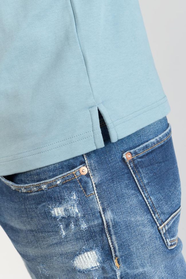 Poloshirt Aron in blau-grau