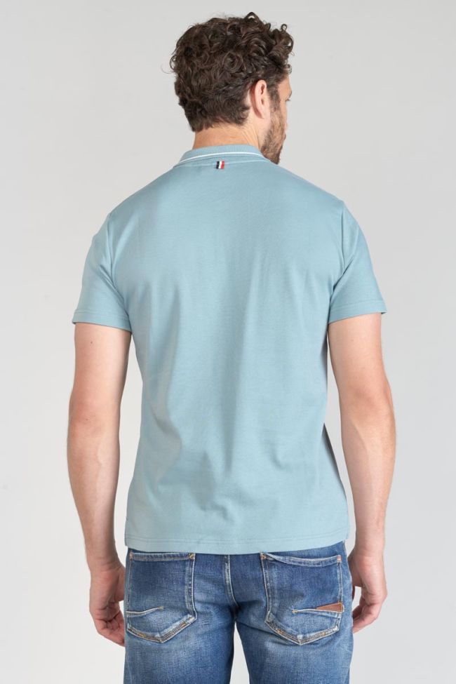 Poloshirt Aron in blau-grau