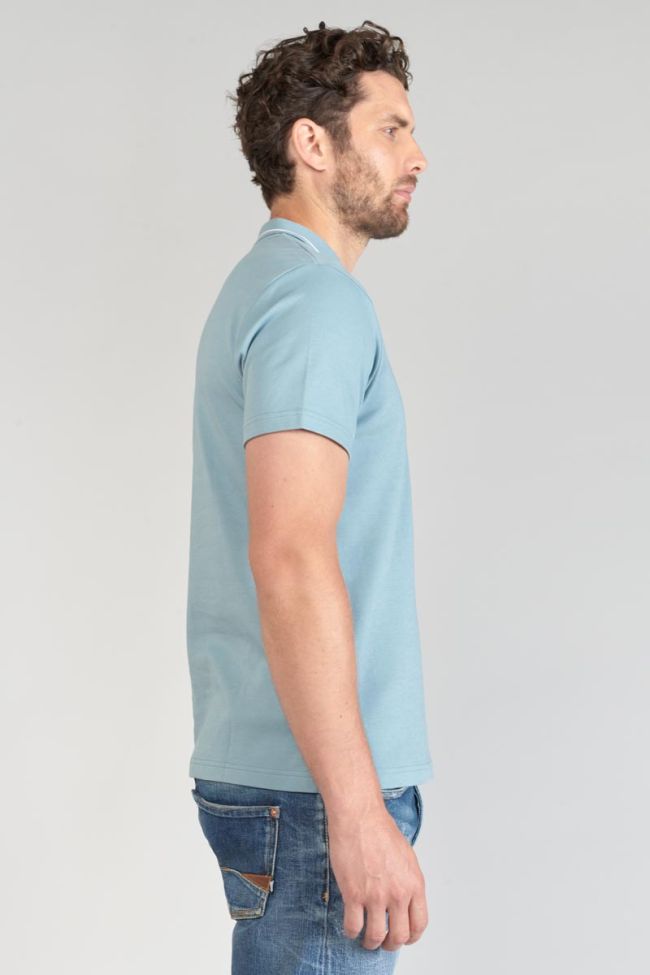 Poloshirt Aron in blau-grau