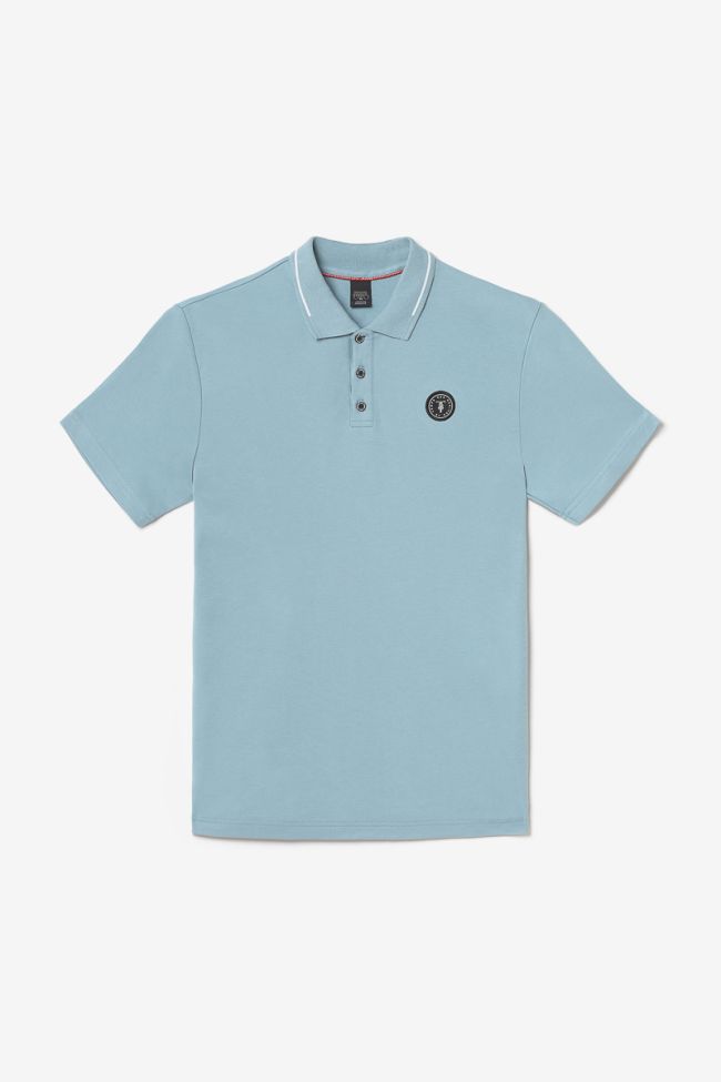 Poloshirt Aron in blau-grau