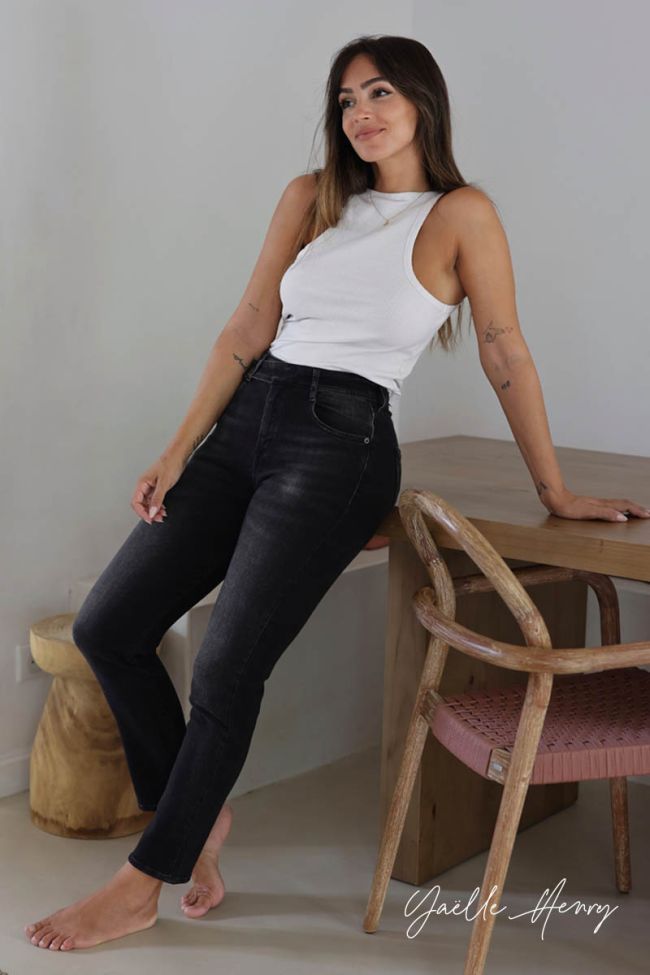 COLLAB @YAELLE_HENRY Henry 400/17 mom high waist 7/8 jeans schwarz N°1