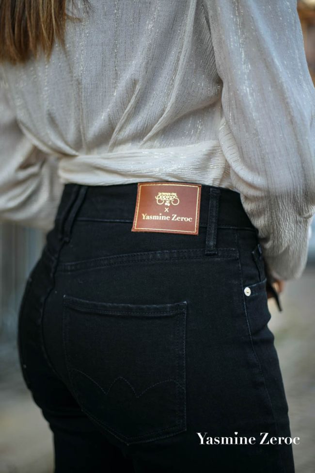 COLLAB @YASMINE.ZEROC Amour 400/18 mom hohe Taille 7/8 Jeans schwarz Nr. 1