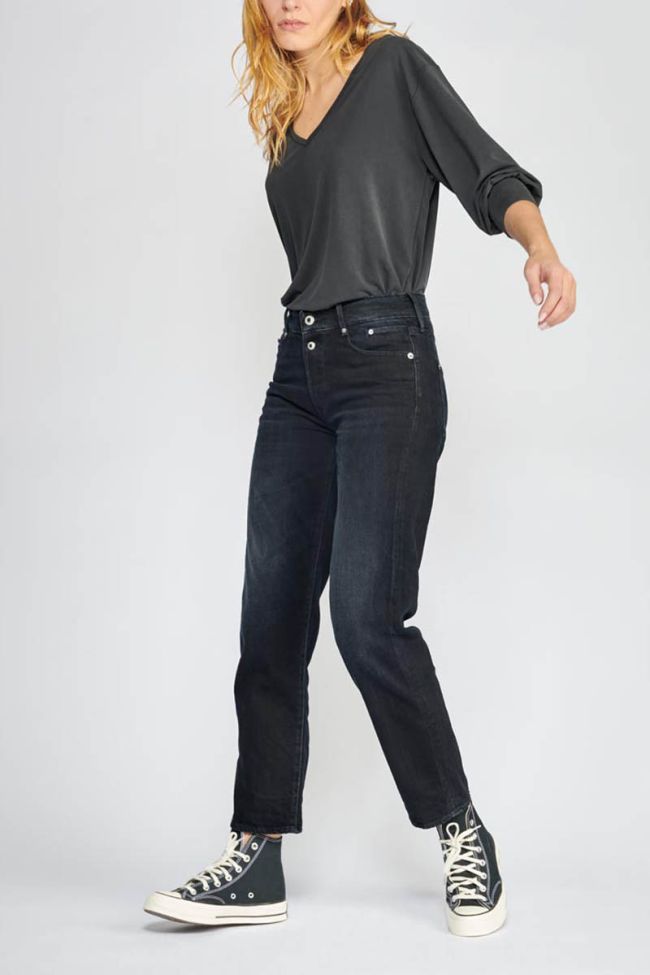 Jeans 400/18 mom Basic high waist 7/8 blau-schwarz Nr.1