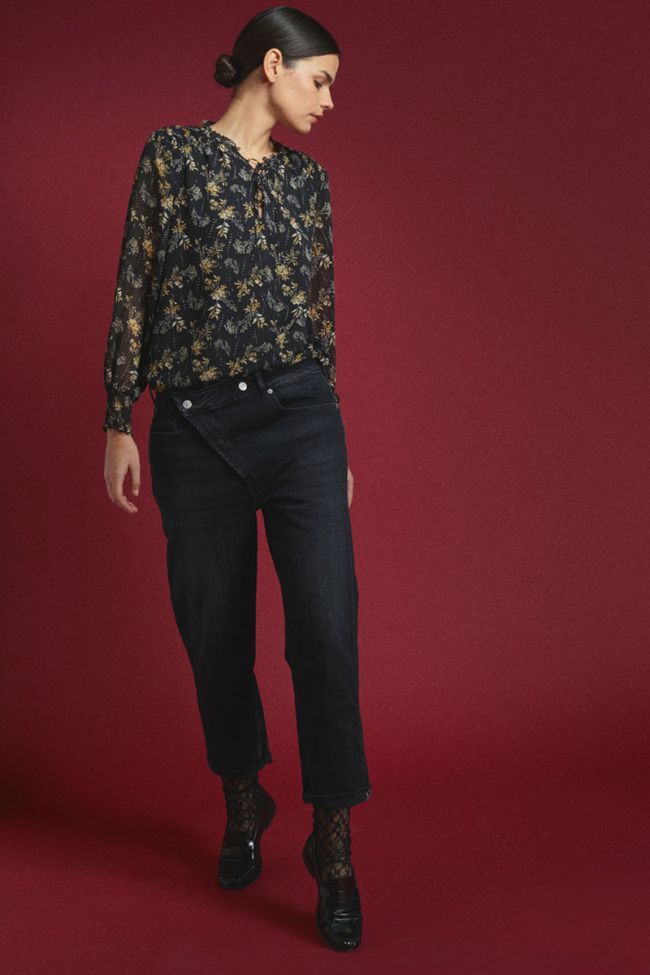 Jeans boyfit Cosy 7/8 schwarz Nr.1