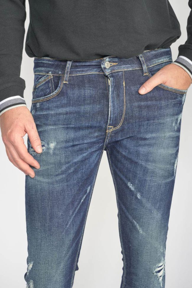 Jeans power skinny 7/8 destroy blau Nr.1