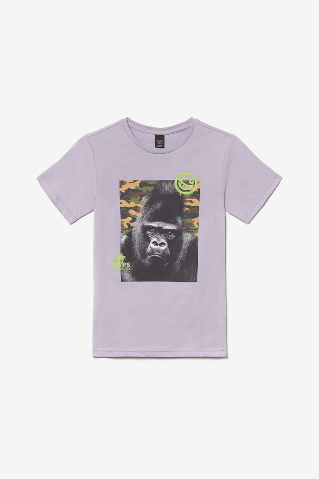 T-Shirt Islabo violett pastellfarben bedruckt