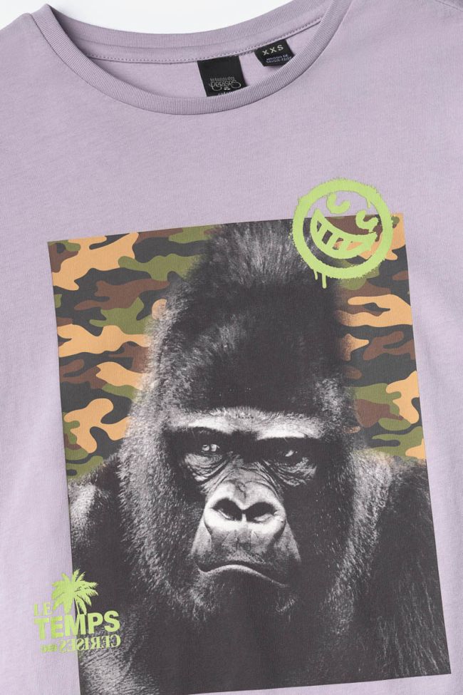 T-Shirt Islabo violett pastellfarben bedruckt