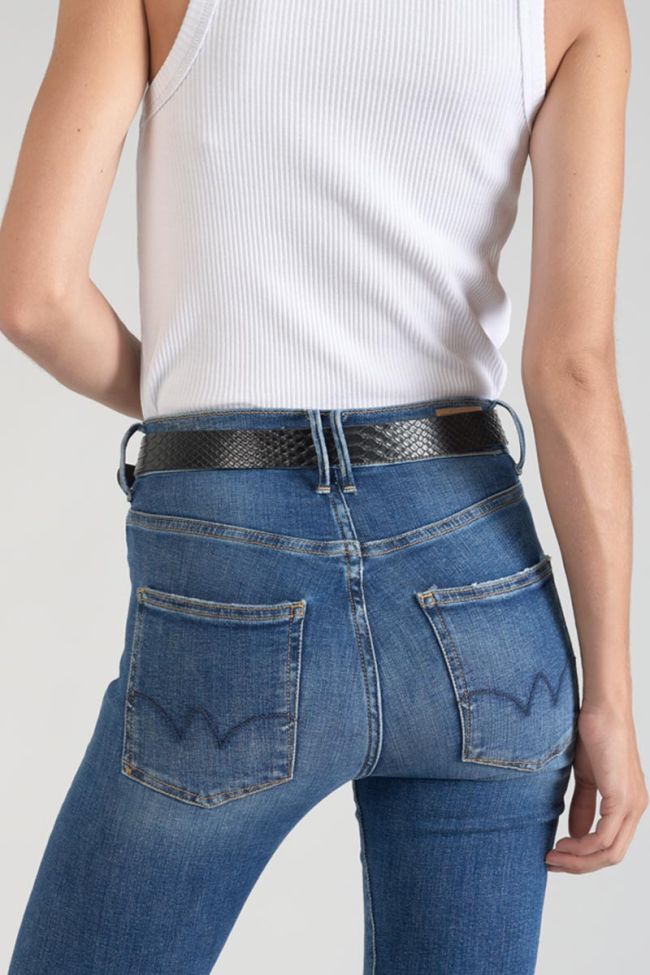 Gürtel Haouz mit Pythonmuster schwarz