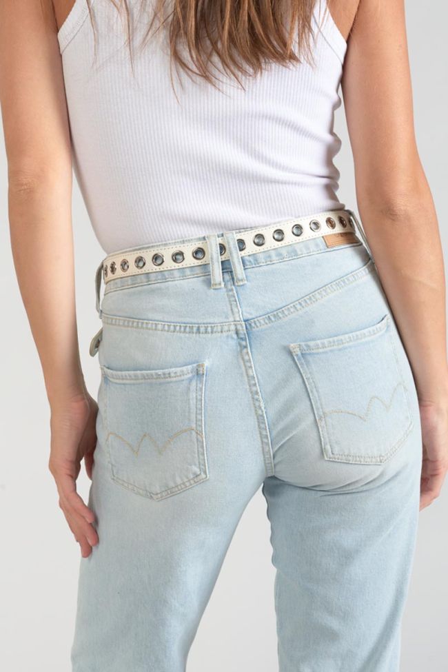 Gürtel Taouna aus weißem Leder