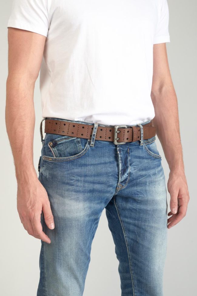 Gürtel Geles aus braunem Leder