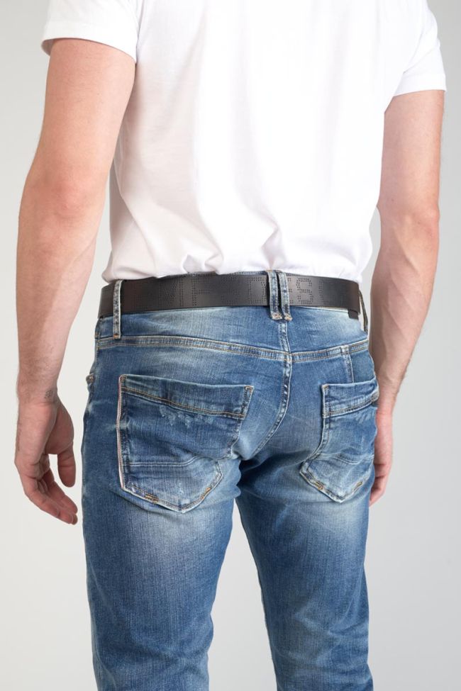 Gürtel Komel aus schwarzem Leder