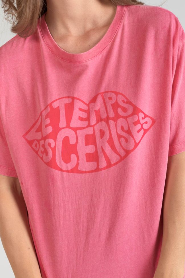 T-Shirt Cassio in verwaschenem Rosa