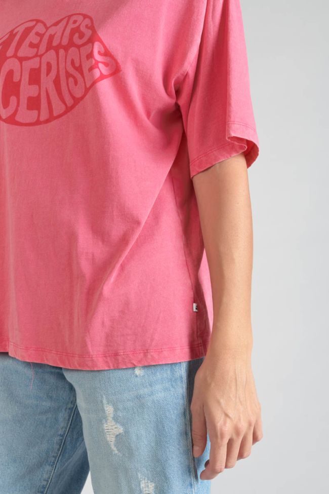 T-Shirt Cassio in verwaschenem Rosa
