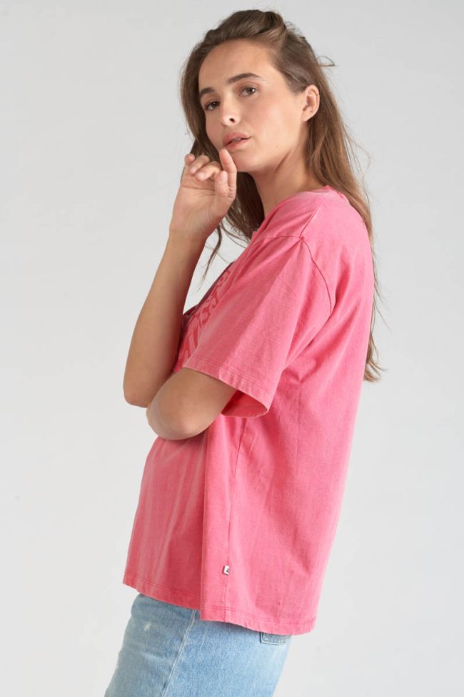 T-Shirt Cassio in verwaschenem Rosa
