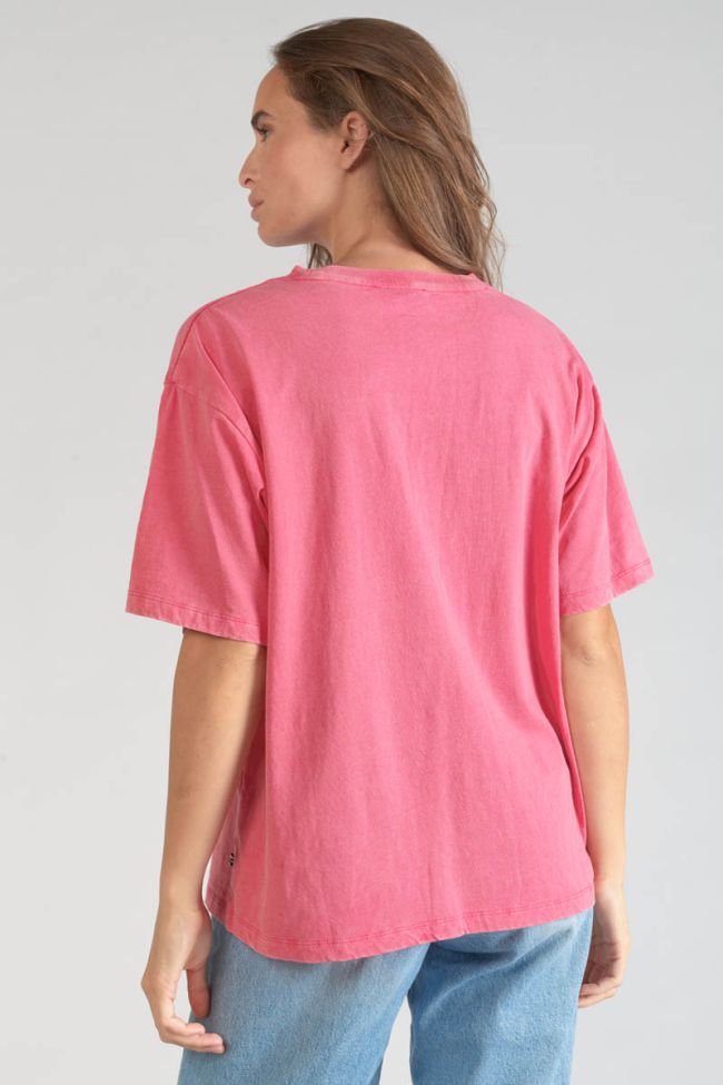 T-Shirt Cassio in verwaschenem Rosa